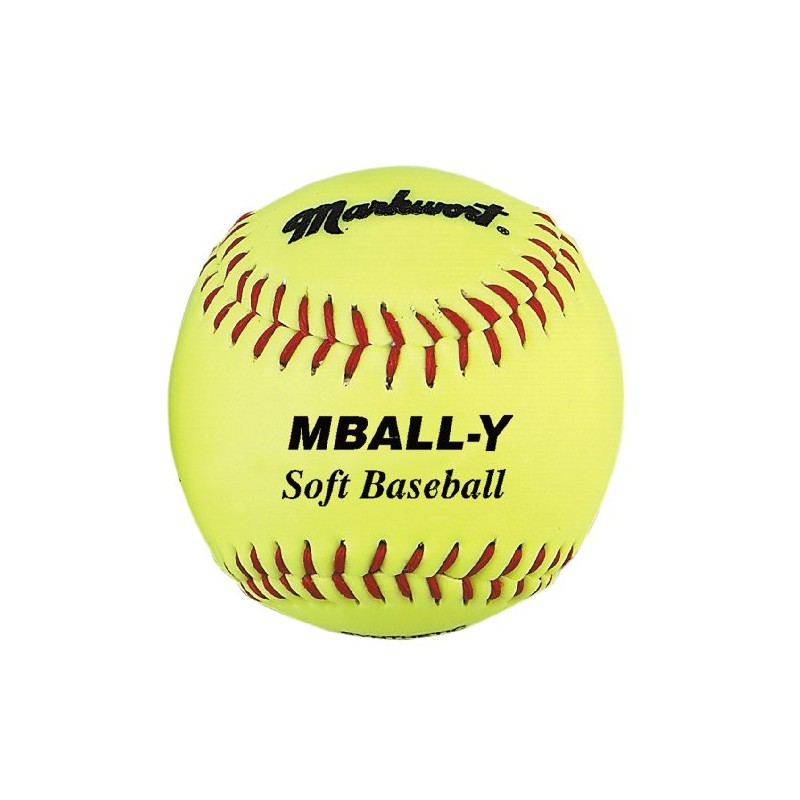 Markwort Soft 9-Inch Baseball, Yellow (Dozen)