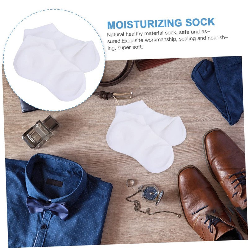 FOMIYES 1 Pair Moisturizing Foot Exfoliator Sock Heel Support for