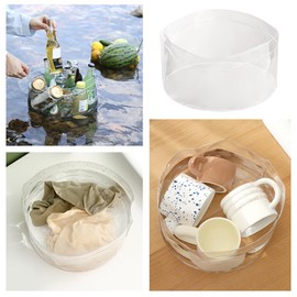 ZHIZHOUNEY Light Weights Bucket Water Container Portable Clear Folding Bucket Basins for Outdoor Garden Camping Fishing Washing, Large