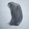 Silver Gray Wig with Bangs Ombre Grey Short Bob Natural