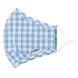Komodo Face Mask Reusable Cloth Face Mask - Light Blue Gingham