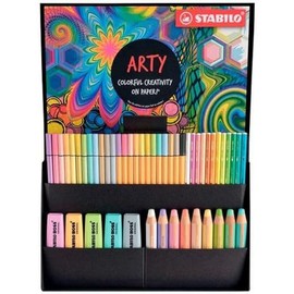 Highlighters, Multitalent Pens, Watercolour Pencils, Fineliner & Premium Felt Tip Pens, Pastel Creative Set, Pack of 50