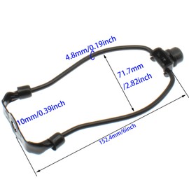 6 inch Lamp Shade Harp Holder Kit Heavy Duty Horn Frame Lampshade Bracket with Solid lamp finial Cap for Table and Floor Lamps [FDXGYH，Black]