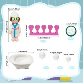 Decoración para tartas de spa, decoración de pasteles, decoración de spa, suministros para fiestas de maquillaje, fiestas de cumpleaños, decoración