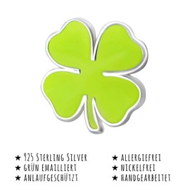 Monkimau Girls' Earrings Clover Leaf Lucky Charm Stud Earrings Made of 925 Sterling Silver, Sterling Silver