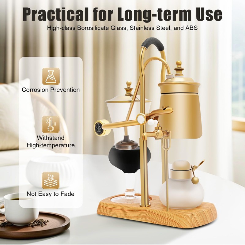 LIAPDG Siphon Coffee Maker, 400 Ml/15 Oz Syphon Coffee Brewer