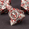 KERWELLSI Blood Metal DND Dice Set D&D with Box, 7Pcs