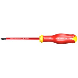 Facom PROTWIST® ATP4X200VE Insulated Screwdriver 1000 Volts for Phillips Phillips Screws – Coated Round Blade