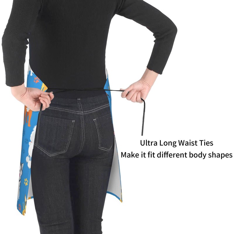 Echoserein Dogs Apron Adjustable Bib Aprons With 2 Pockets For