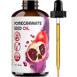 Premium Nature Premium Nature Pomegranate Seed Face Oil. 100% Pure Unrefined Cold Pressed for Essential Oils. Gua Sha Oil. Oil for Hair Skin and Nails 4 oz