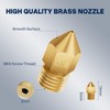 KEAcvise 26 pcs 0.4mm mk8 Brass nozzles with Needles and