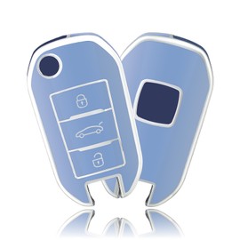 OFFCURVE Car Key Case - Key Fob Cover & Protector, 3-Button, Compatible with Peugeot & Citroen Models