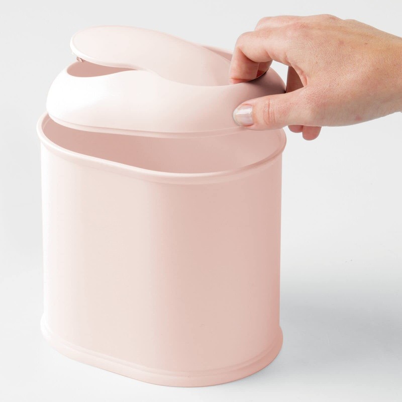 mDesign 2 x Mini Plastic Swing Top Bin - Pack