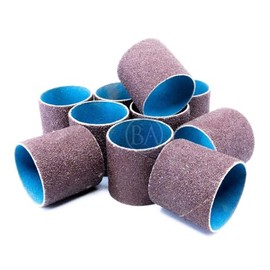 Benchmark Abrasives 2" x 2" Aluminum Oxide Abrasive Spiral Bands for Rotary Tools, Drum Sleeves for Sanding Deburring Blending Polishing on Metals Plastic Wood Rubber (10 Pack) - 240 Grit