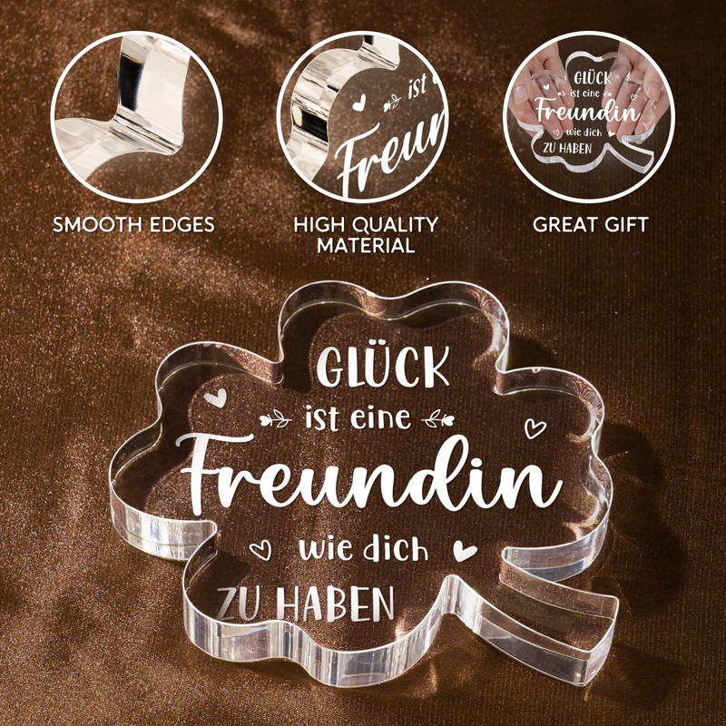 Beste Freundin Geschenke, Geschenk Freundin Geburtstag, 10.43cm Acryl-Dekoständer, Freundschaft Geschenk