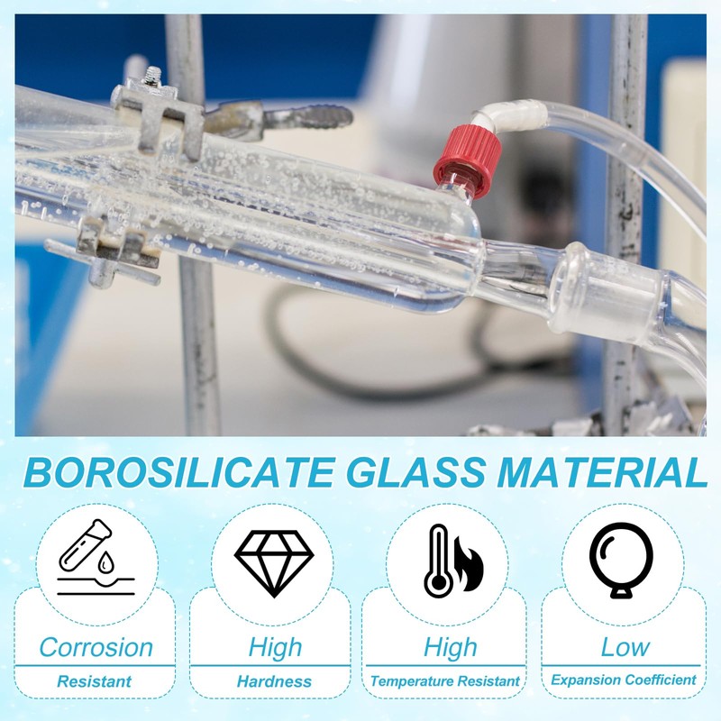 PATIKIL Glass Distillation Adapter, 1 Pcs 24/40 Borosilicate Glass Outer