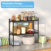 Set of 2 Expandable Cabinet Shelf Organizer, Stackable Kitchen Countertop