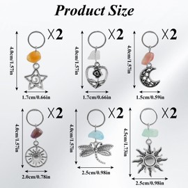 CZMZHFC 12 Pcs Bohemian Silver Tribal Braid Rings,African-Inspired Decorations Circle Hair Jewelry Set,Metal Hair Charms for Braid,Vintage Hair Dreadlocks Accessories for Women's Hairstyles