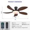 PHORUS Low Profile Ceiling Fans with Lights and Remote/APP,48 Inch