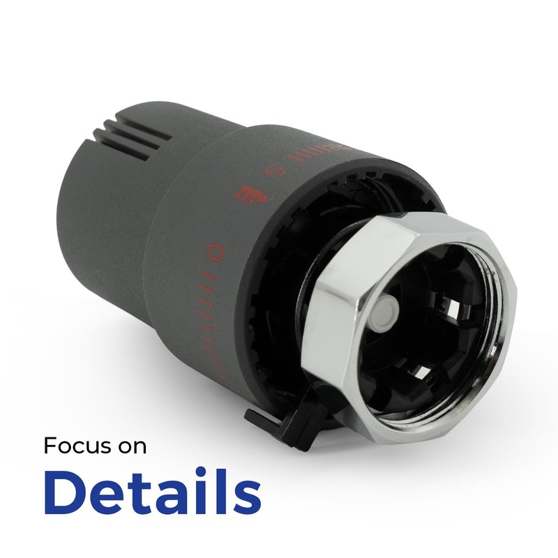 Vancoco Thermostatic Head Radiator Valve, Thermostat Heating, Heating Valve, Anthracite,