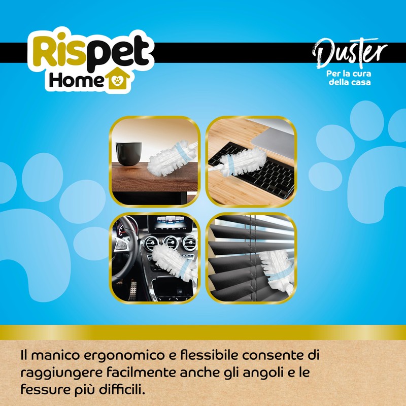 Rispet Duster Piumini 3D Cattura Polvere e Peli di Animali,