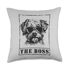 Norfolk Terrier Cute Collects The Funny Norfolk Terrier Boss Mom Dad Dog Lover Throw Pillow, 18x18, Multicolor