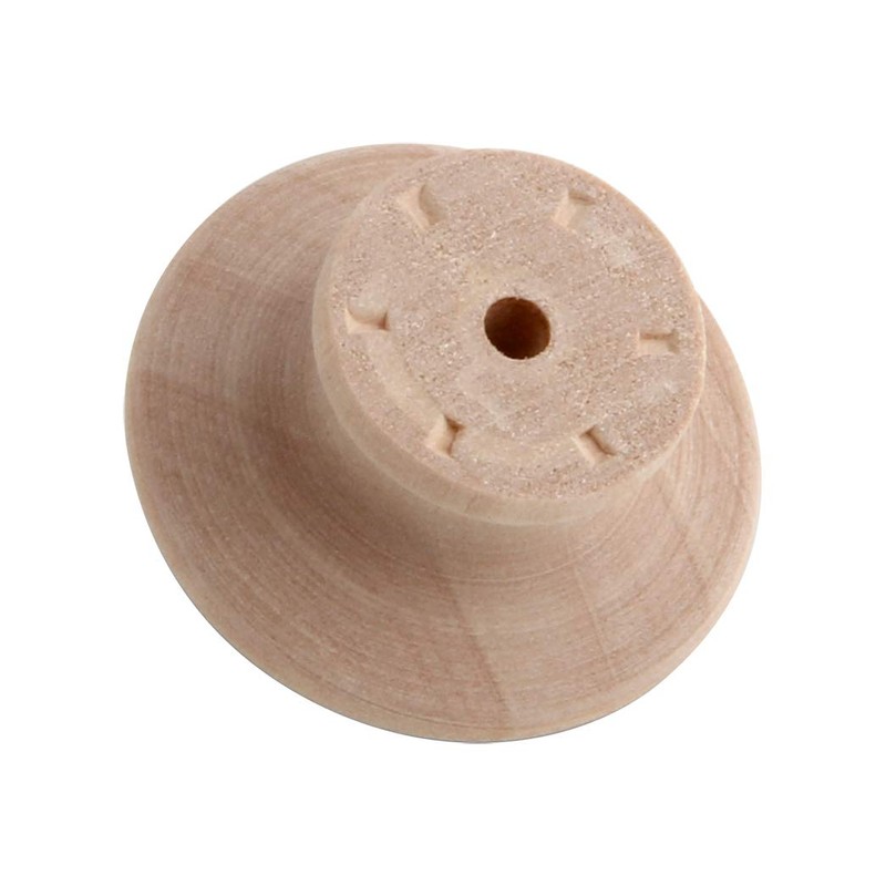 Silverline 6 Pack Round Wood Drawer Knob 1-1/2", Unfinished Cabinet