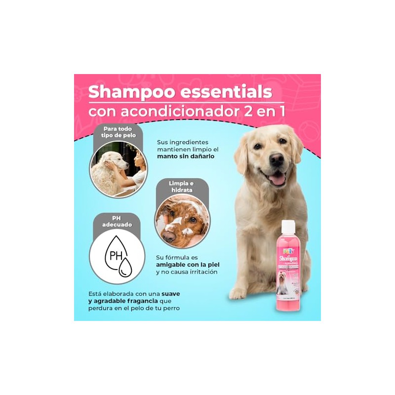 Fancy Pets Essentials Shampoo con Acondicionador 2 en 1 de
