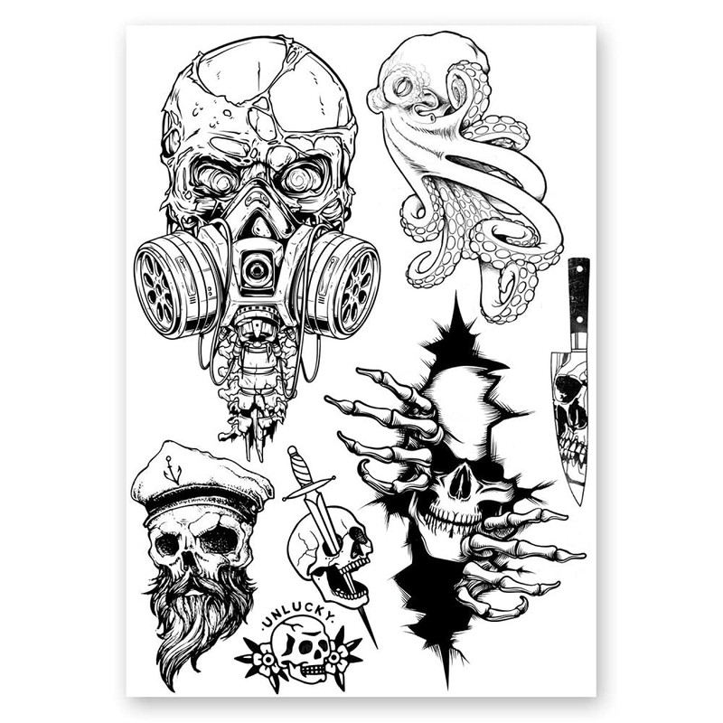 AWAKEN Tattoo Temporary Semi-Permanent Temporary Tattoo Stickers Waterproof Vegetable Formula