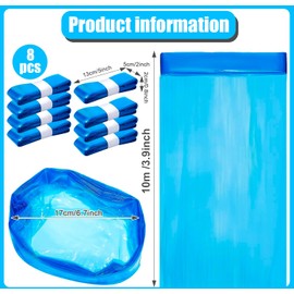 Eco Refill Bags 8‑Pack (10 m) – Biodegradable 7‑Layer Film – Talcum Powder Scent – Odour‑Lock & Germ Protection – Compatible with Tommee Tippee Twist & Click, Sangenic, Angelcare