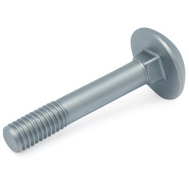 Keple M6 x 70 mm Mushroom Head Screws with Square Neck, Gate, Door, Headboard Bolts, Galvanised Carriage Bolts with Half Round Head, Sledge Screws DIN 603, Pack of 20