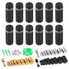 Swpeet 12 Sets 1/2" x 1-1/5" Black Stainless Steel Standoff