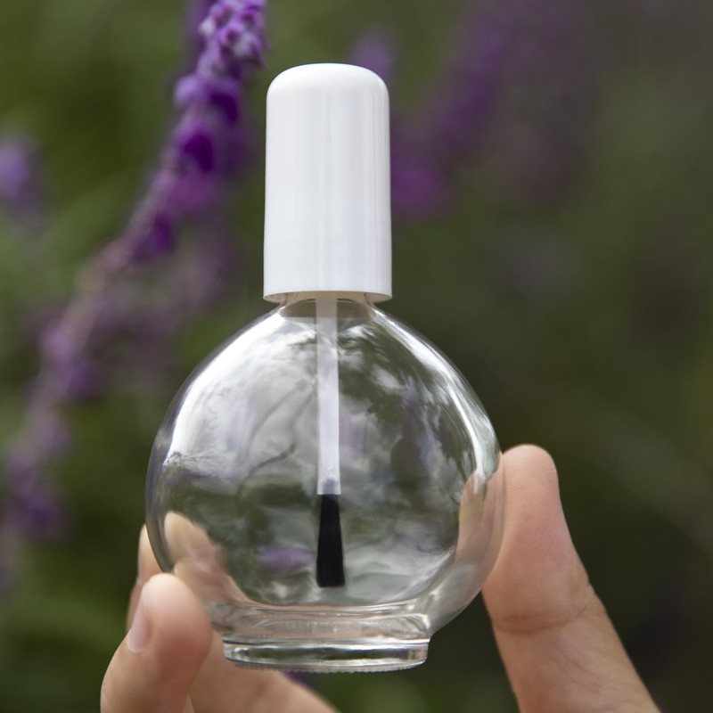 6PCS Large Capacity 75ML Empty Nail Polish Bottles with Brush,