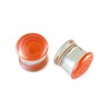 Scrap Metal 23 Pair Orange Creamsicle Glass Plugs 5/8 16mm