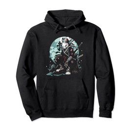 Japanese Anime Rabbit Manga Samurai Character Pullover Hoodie