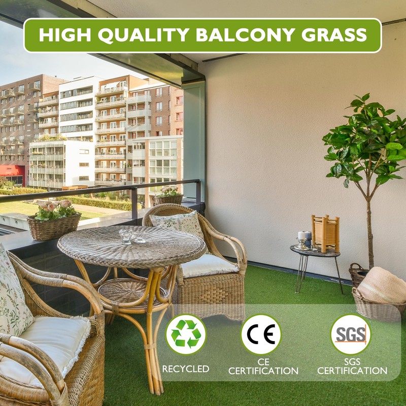 COOLCHOICE Artificial Grass Rug with Drainage Holes, 3x5 FT Dog