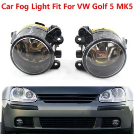1 Pcs Car Dirver Side Fog Light, Riloer Driver/Passenger Side Fog Lamp Compatible with VW Golf V MK5 2004-2008, Part Number 1K0941699C (left)