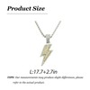 Lightning Bolt Pendant Necklace Hip Hop Inspired Jewelry for Men