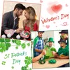 SiliFine 3 Pcs Four Leaf Clover Ceramic Dish and 3