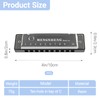 Harmonica C Key 10-Hole Diatonic Mouth Organ, Compact Harmonicas for