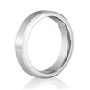 Beveled Mirror Edge Brushed Titanium Comfort Fit Wedding Band