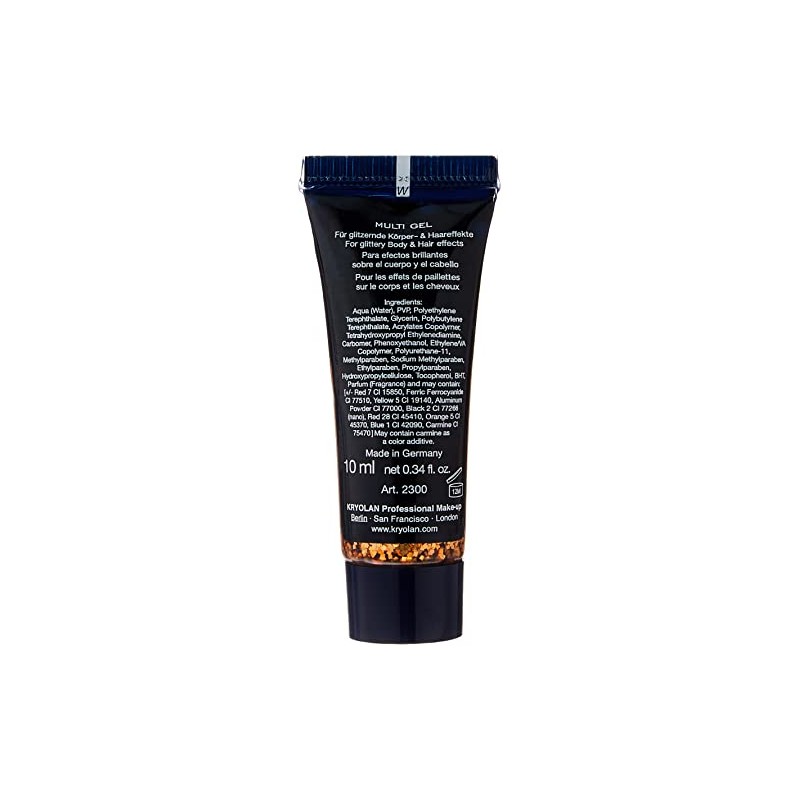 Kryolan Multi Glitter Gel Coarse 10 ml Copper