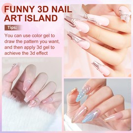 MUSILAN 3D Nail Gel Sculpting Gel Nail Art Glue for Nail Art Designs DIY Clear Builder Gel Nail Craving Sculpting Molding Gel for 3D Gel Nail Art Polish Painting Nail Drawing Gel Decoration Manicure