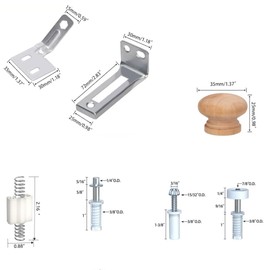 GYWHOOFT 7 Pcs Bi-Fold Closet Door Repair Kit, Bi-fold Closet Door Hardware Kit, Bifold Door Hardware Repair Kit for 7/8” Wide Tracks, for Folding Pocket Door 1-3/8" Thick Doors