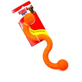 KONG Ogee Stick Orange Curved Floating Dog Tug Fetch & Chew Toy 12"