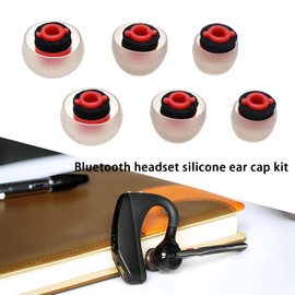 Create idea 6Pcs Silicone Earbuds Ear Tips Silicone Earplugs Earphones Silicone Tips Compatible with Plantronics Voyager 5200/5220 /5210 Series Bluetooth Headset Headphone, Transparent Black