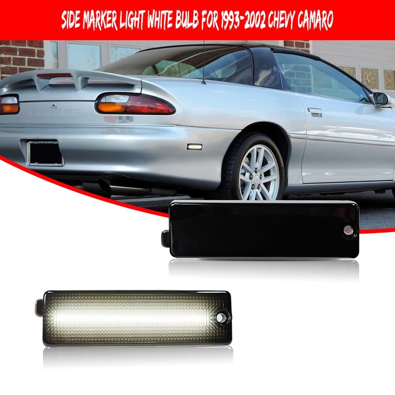 KENRTIR Smoked Lens White LED Rear Side Marker Lamps Compatible