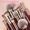 BEILI Makeup Brushes 15Pcs Make up Brushes Set Premium Vegan