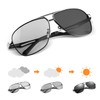 K.LAVER Photochromic Aviator Polarized Sunglasses UV400 Day and Night Driving