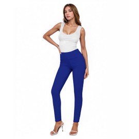Hybrid & Company Women Stretch Skinny Dress Pants Pull On Office Leggings Trousers KP45002SK 1073T Royal S